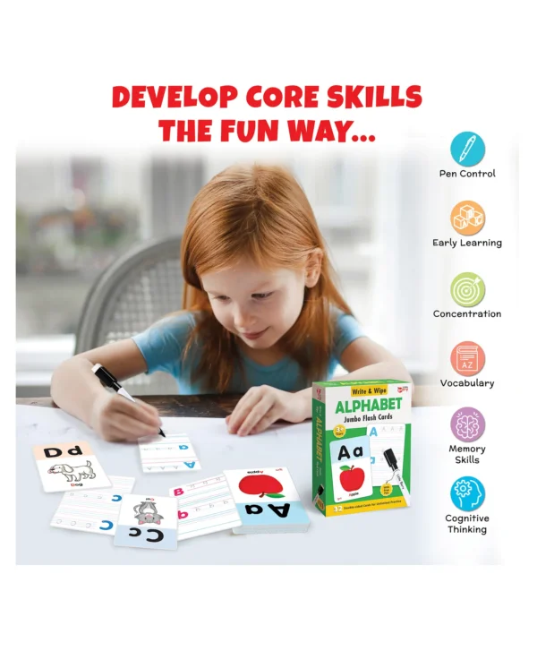 ALPHABETS WRITE AND WIPE JUMBO FLASH CARDS - Image 4