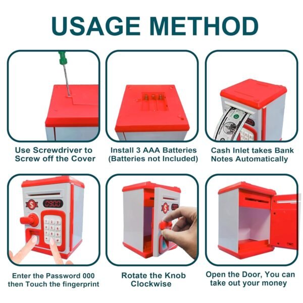 ATM MONEY SAFE LOCKER FOR KIDS - Image 4