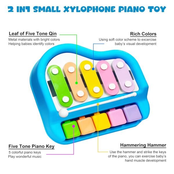 2 IN 1 PIANO WITH XYLOPHONE (SMALL) - Image 6