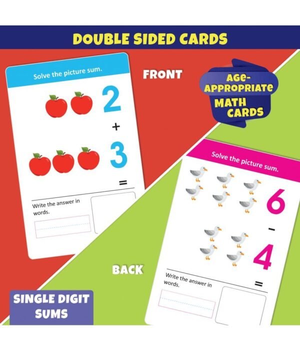 ADDITION AND SUBTRACTION WRITE AND WIPE JUMBO FLASH CARDS - Image 2