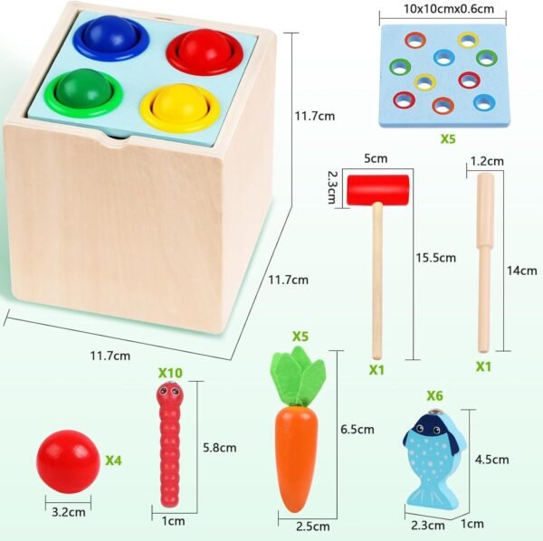 5 IN 1 WOODEN MONTESSORI TOY - Image 4