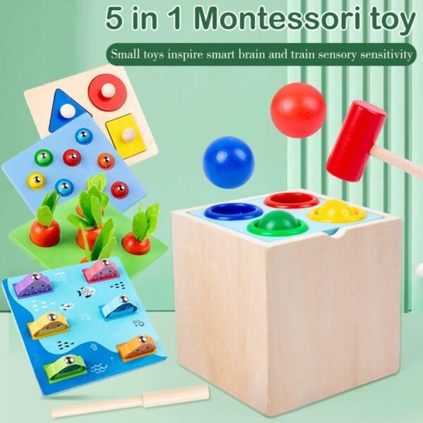 5 IN 1 WOODEN MONTESSORI TOY - Image 5