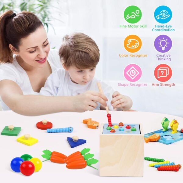 5 IN 1 WOODEN MONTESSORI TOY - Image 8