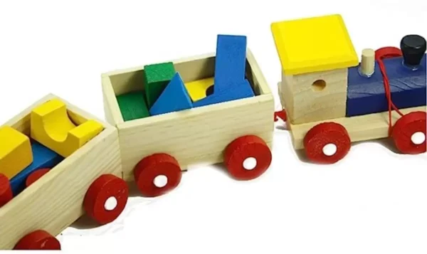 WOODEN BUILDING BLOCK TRAIN - Image 2
