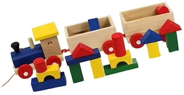 WOODEN BUILDING BLOCK TRAIN - Image 4