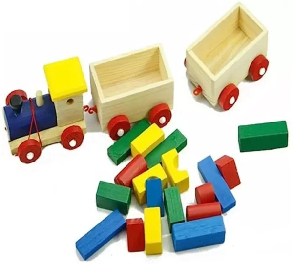 WOODEN BUILDING BLOCK TRAIN - Image 5