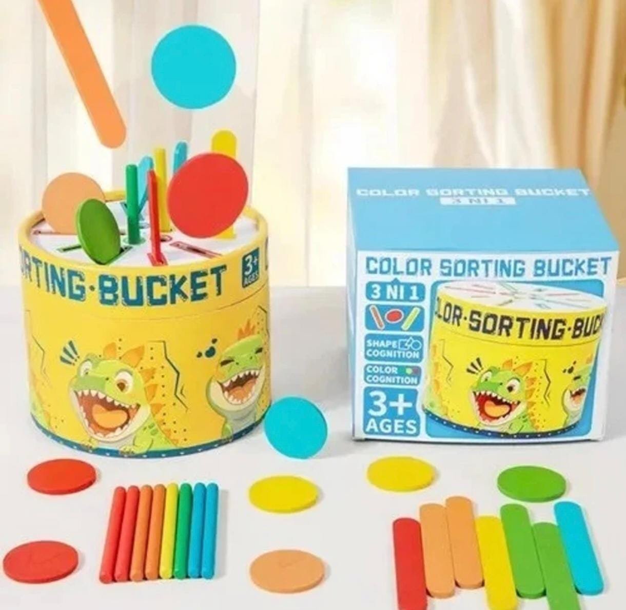 COLOR SORTING BUCKET (3 IN 1 TOY)