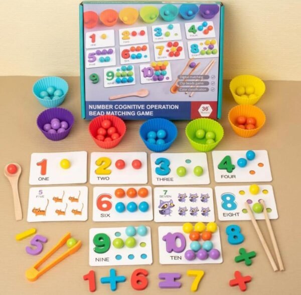 NUMBERS COGNITIVE OPERATION BEAD MATCHING GAME - Image 2