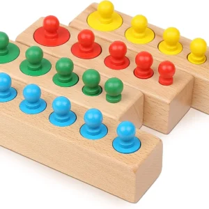 KNOBBED CYLINDER WOODEN TOY