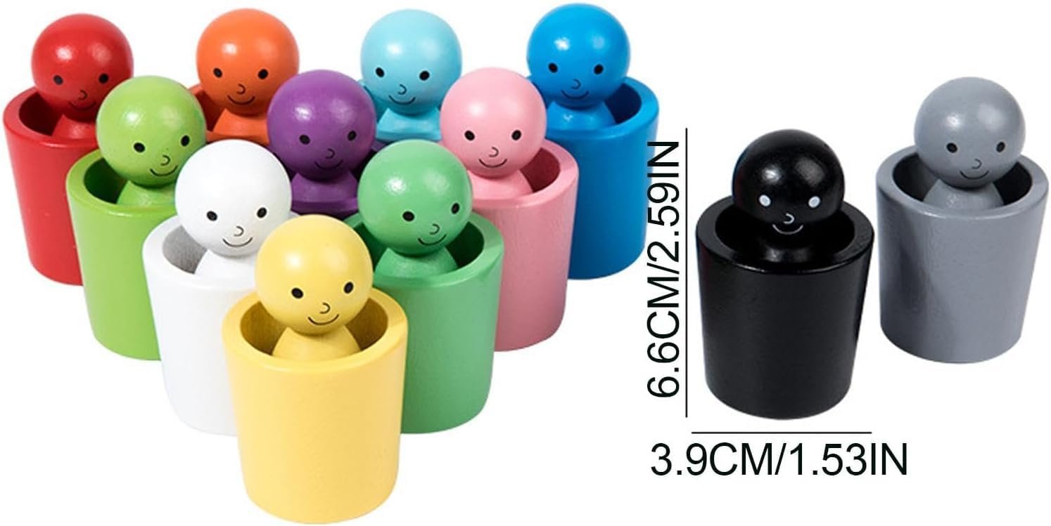 COLOUR SORTING CUPS WITH PEGDOLLS - Image 3