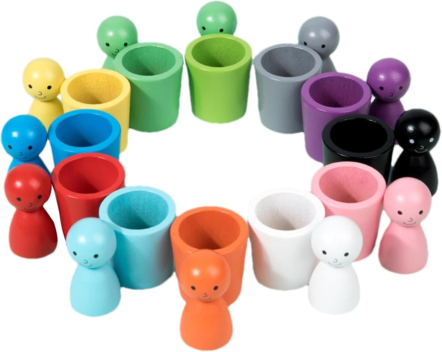 COLOUR SORTING CUPS WITH PEGDOLLS - Image 4