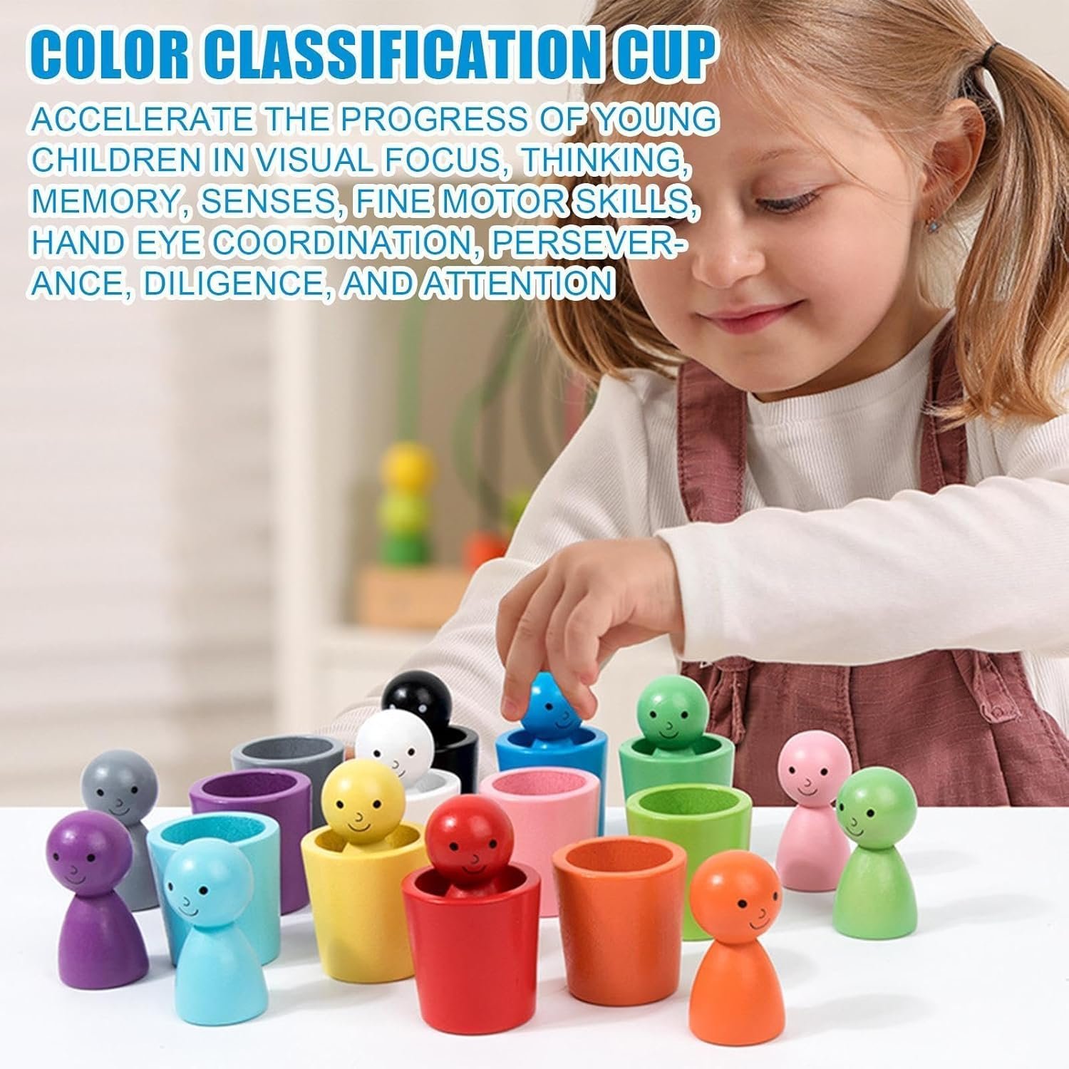COLOUR SORTING CUPS WITH PEGDOLLS - Image 8