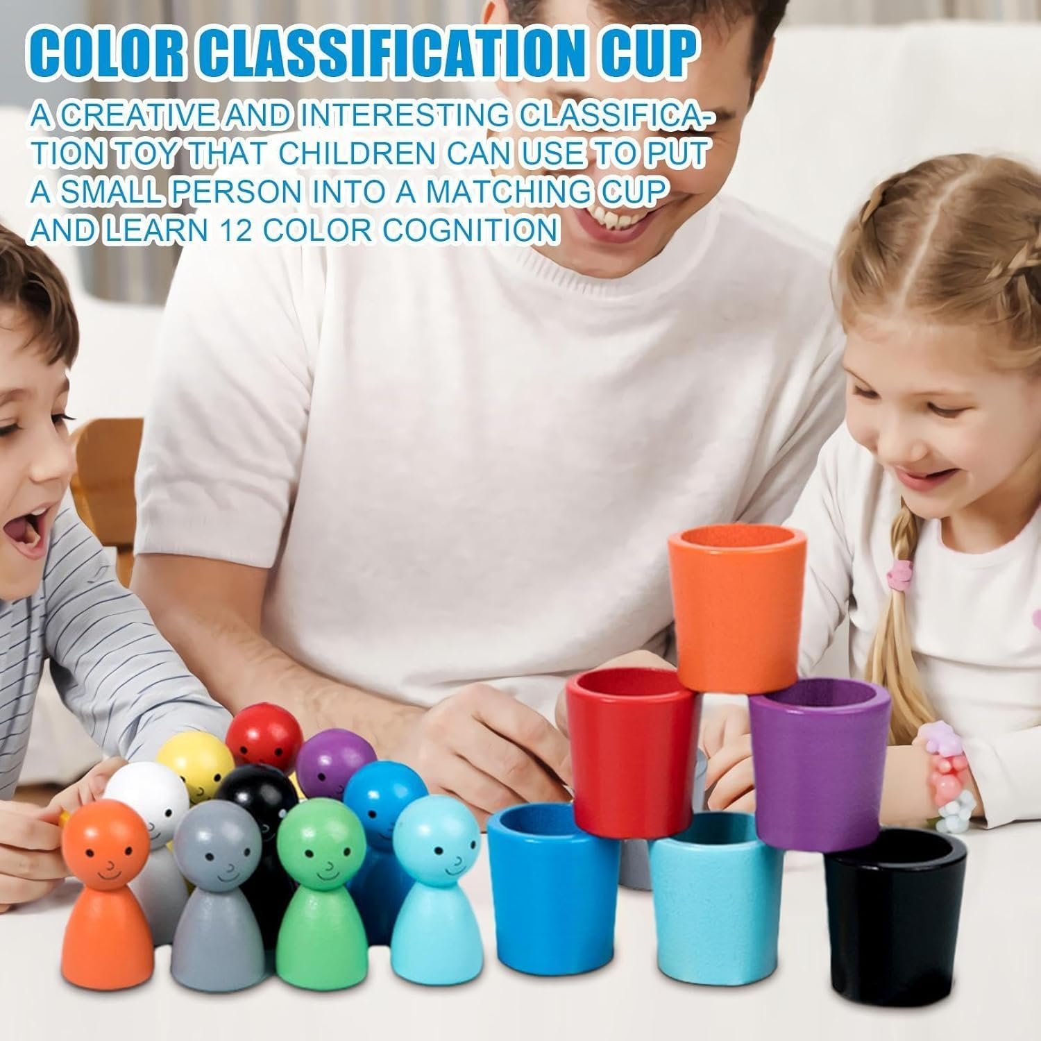 COLOUR SORTING CUPS WITH PEGDOLLS - Image 6
